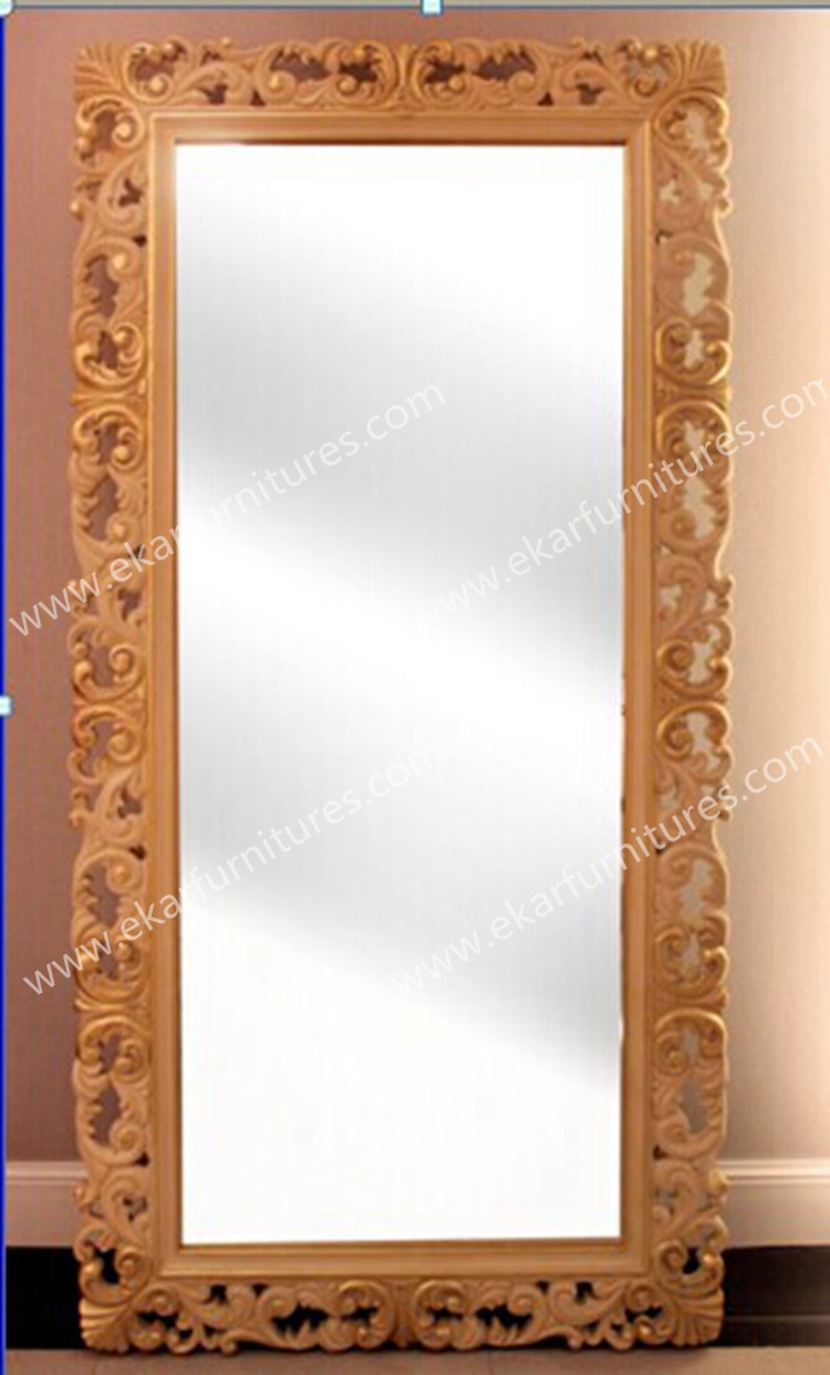 Floor Standing Wooden Frame Vintage Standing Mirror FG-105