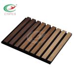 Elegant Linear Wood Slat Wall Lightweight Durable Fluted Wall Board TV