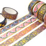 Kpop Rainbow Galaxy Holographic Washi Tape Gold Foil Custom