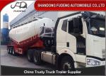 Payload 25 - 35 cbm Steel Cement Tanker Truck Mechanical / Air Suspension double