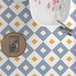 Porcelain Rustic Decorative Flower Tile For Kitchen Bedroom Washroom Floor And