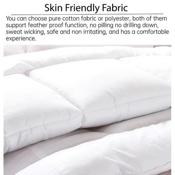 Pure Cotton Hotel Duvet Cover Inflatable All Season With Plain Style
