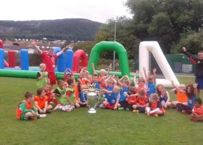 Promo Adults Football Assault Course Inflatable Sports Games For Fun