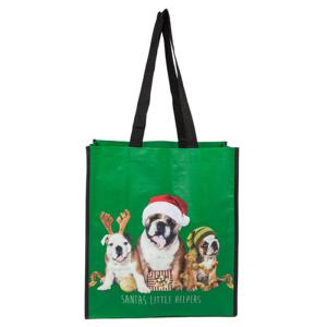 Wholesale Green Reusable Polypropylene Tote Bags With Three Pretty Dogs Solid Rope from china suppliers