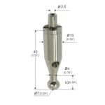 Nickel Brass Cone Aircraft Cable Gripper For 1~2mm Cable YW86064