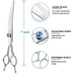 440c Dog Chunker Curved Grooming Shears Corrosion Resistant