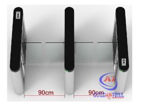 Wholesale Wide Lane Pedestrian Swing Gate , Automatic DC Entrance Barrier Gate Office Building from china suppliers