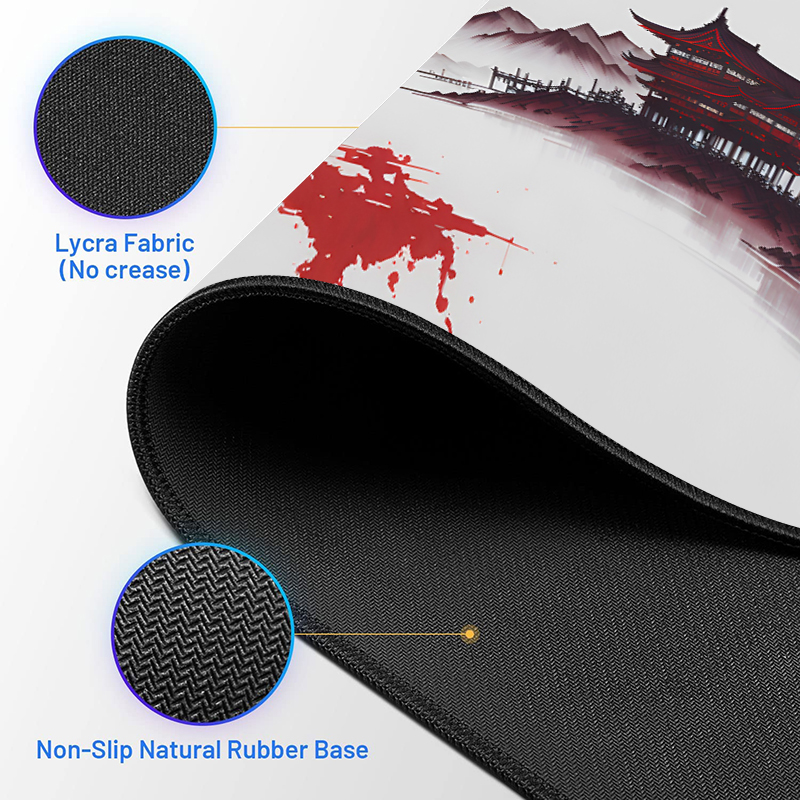 800*300*2mm Custom Logo Printed Waterproof Rubber Mouse Pad for Professional Game Players
