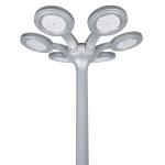 Aluminum Solar Street Light 33W/5V 6500K With 3 Lights IP65 Waterproof