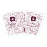 Double PE Coated Paper Cup Fan 210gsm Wood Pulp Printing For Cold Drinking