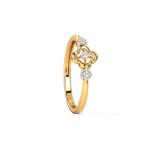 Rings for Unisex 925 Sterling Silver Triad Clover Ring on Brazilian Ring Band