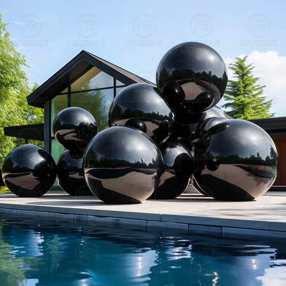 Decorative Inflatable Mirror Ball Outdoor Inflatable Reflective Balloon