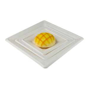 Wholesale 6Inch Biodegradable Sugarcane Bagasse Plates Square Retangular Plate 7Inch from china suppliers