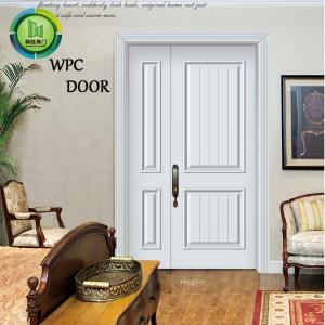 Wholesale Composite WPC Modern Double Entry Doors PVC laminted Hotel Use from china suppliers