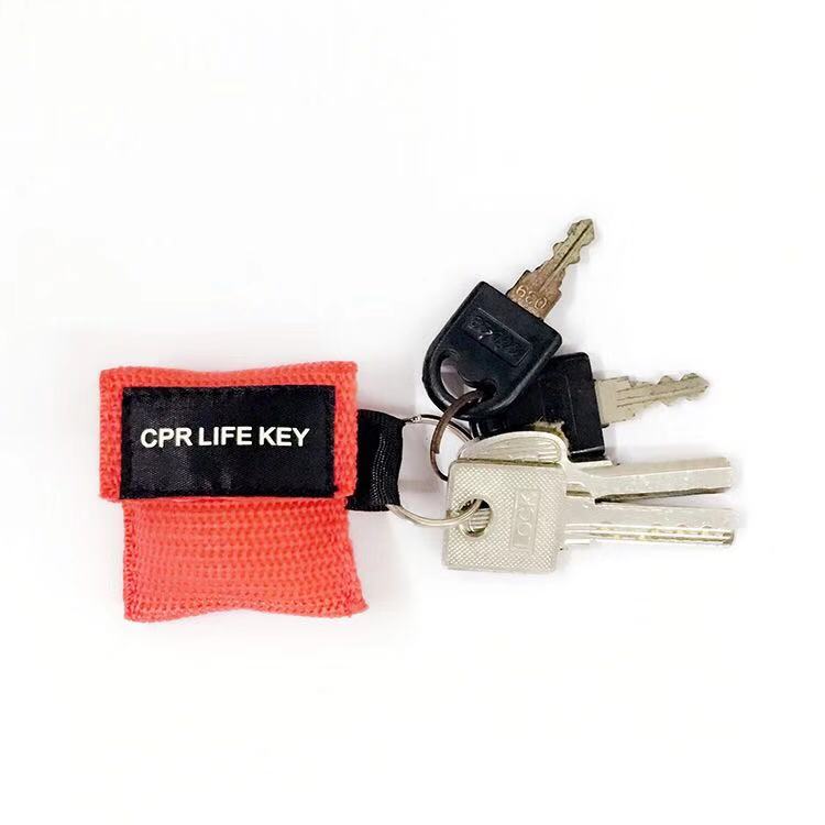 Mini Cpr Barrier Mask Keychain Face Shield Nylon Bag Mouth To Mouth Personalized 20x30cm