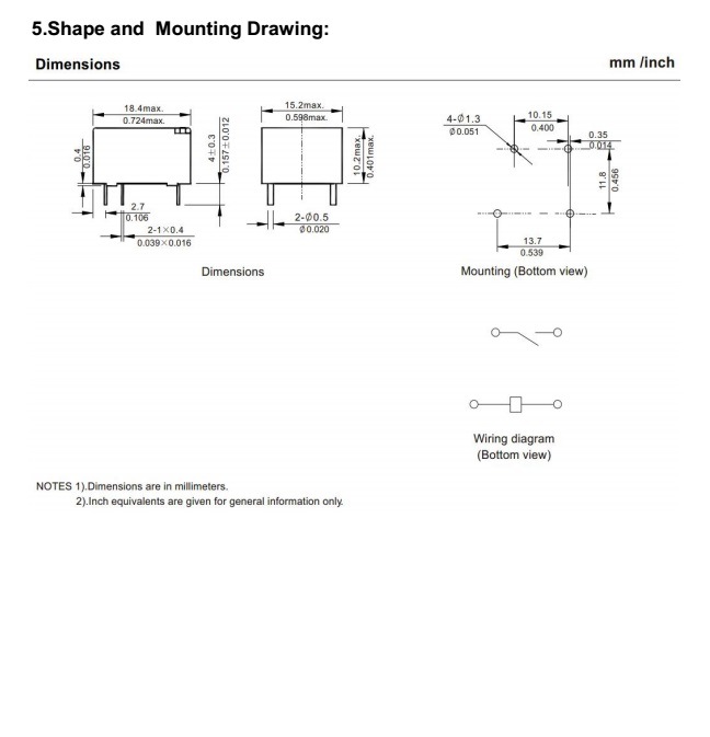 Ultrathin Relay PCB Relay Power Relay (WL77)