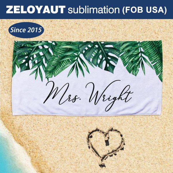 ZELOYAUT Wholesale Sublimation Blanks Beach Towel for Adults with Tassel Table Cover Mandala for Swimming Pool Seaside Riverside