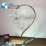 New ! Gorgeous gold stand with crystal chandelier for wedding table decoration
