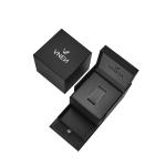 Exquisite Black Cardboard Watch Gift Box With Velvet Pillow And Drawer
