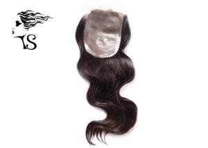 Wholesale Skin Base Lace Front Human Hair Toppers , Water Wave Silk Frontal Hair Pieces from china suppliers