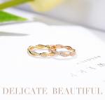 Moissanite Rings Interwoven Tail Grass Wedding Rings 18K Gold Diamond Rings