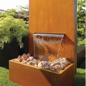 Wholesale Rusted Red Garden Pool Fountains 3mm Thickness Corten Steel Cascade from china suppliers
