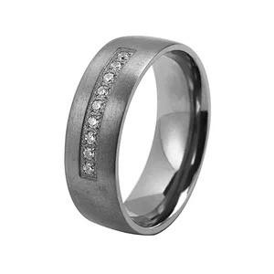 Wholesale Custom Pure Tantalum Ring Jewelry Round Edges 7mm Stone Setting from china suppliers