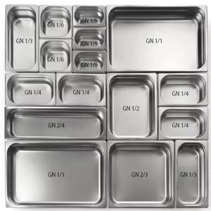 Wholesale 201 304 Stainless Steel Food Pan 1/1 1/2 1/3 1/4 1/6 GN pan from china suppliers