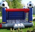 Kids Sport Game Soccer Blow Up Bounce Houses With Safety Net
