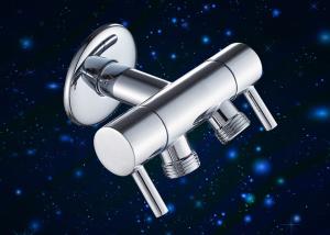 Wholesale Toilet Angle Valve Double Outlet Connect / Angle Control Valve With Zinc Alloy Knob from china suppliers