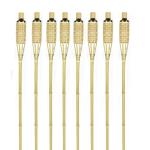 Luau Party Garden Decoration Bamboo Flaming Torch With Metal Oil Canister