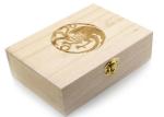 Small Hinged Custom Wooden Gift Boxes Solid Timber Jewellery Box , Gift Packing