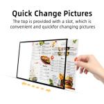 Indoor Magnetic Aluminum Frame LED Light Box for Movie Poster Advertising Black