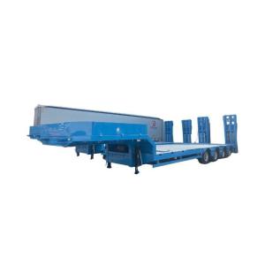 Wholesale 80-100 Tons Bulldozer Equipment Transport Lowbed/Flated Semi Trailer with 3 Axles from china suppliers