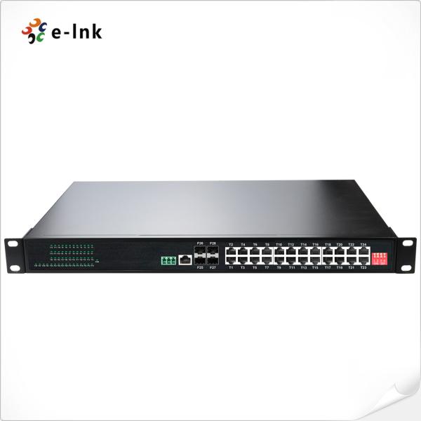 Industrial L2+ Rackmount 24-Port 10/100/1000T 802.3at PoE and 4-Port 1000X SFP