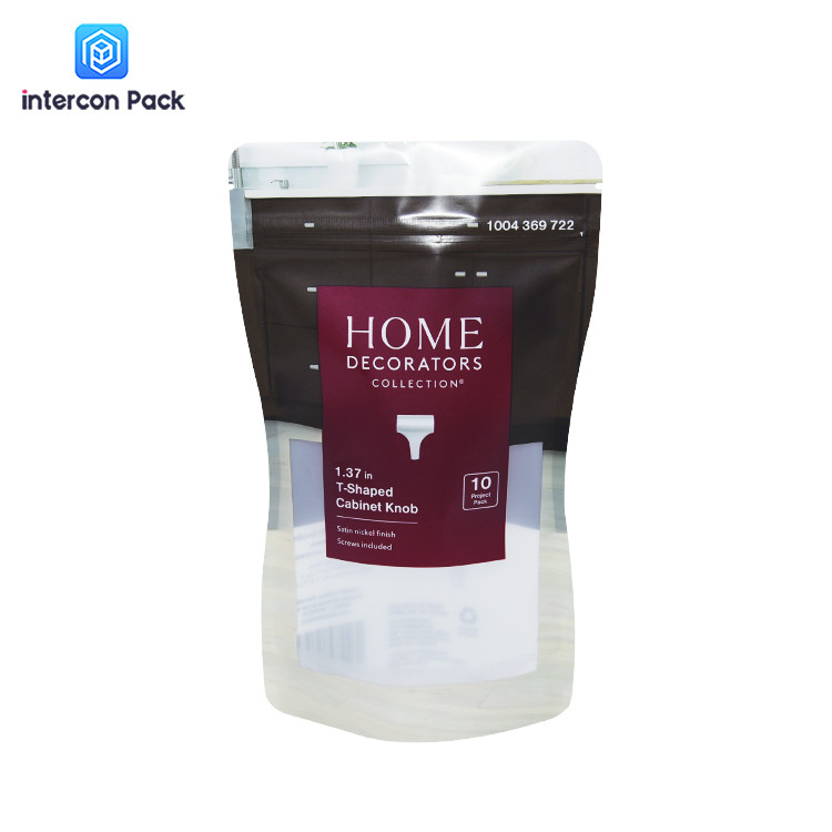 Upright Zipper Bag Polyester Film Degradable Bag Underwear Socks Packaging Bag