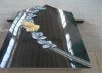 Gold Painting Cemetery Memorial Stones , Hand Carved Headstones With Various