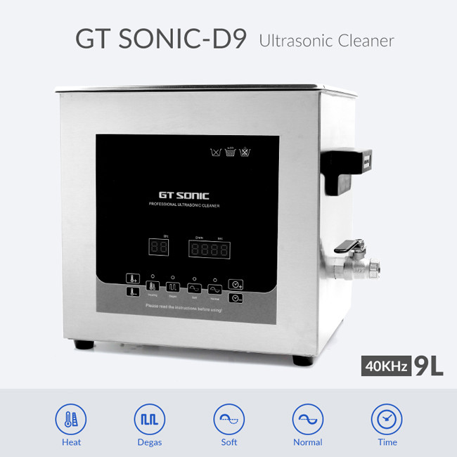 200W Small Ultrasonic Cleaner with 9L Stainless steel 304 Tank