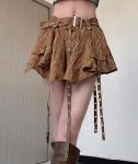 Clothing Manufacturers For Small Orders Women'S Irregular Skirt Zipper Brown Low