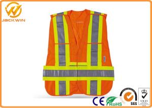 Wholesale Fluorescent Orange Reflective Safety Hi Vis Mesh Vests for Warning Protection from china suppliers