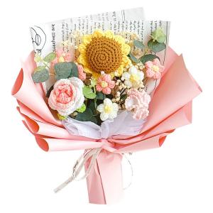 Wholesale Handcrafted Sunflower and Rose Bouquet Perfect for Mother's Day or Valentine's Day Gifts from china suppliers