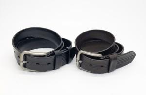 Wholesale 3.8cm Width Genuine Mens Casual Leather Belt With Embossed Lines 248g from china suppliers