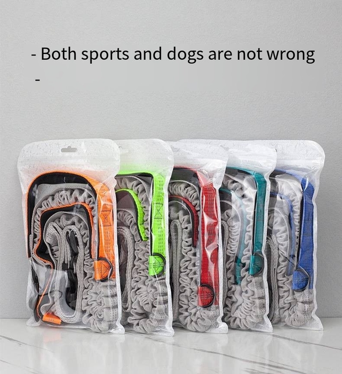 Pet Belt Elastic Night Reflective Silk Drawstring Traction Rope Outdoor Running Hands Free Dog Leash