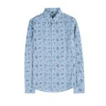 Breathable Black Long Sleeve Regular Fit 100% Cotton Slim Fit Mens Floral Print
