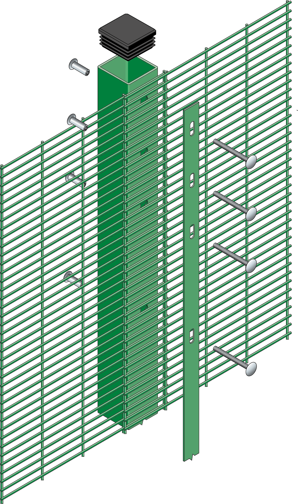 South Africa Security 358 clearvu anti climb mesh fences