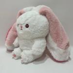 25CM 10" Pink& White Easter Plush Toy Bunny Rabbit Stuffed Animal in Strawberry