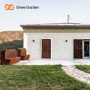 Wholesale Custom Rusted Outdoor Corten Steel Planter Bench For Backyard from china suppliers