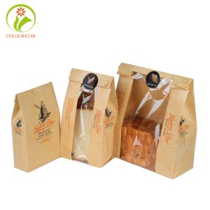 Wholesale Oil Proof ISO9001 100gsm Kraft Paper Food Bags UV Varnishing from china suppliers