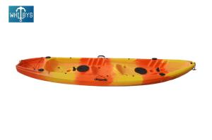 Wholesale Plastic Tandem Kayak Double Sit On Top 2+1 Family Boat For Fishing 370*87*33cm Size from china suppliers