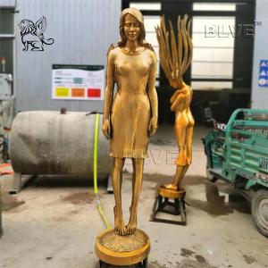 China Bronze Garden Fountain Brass Dancer Sculpture Fairy Fountains on sale